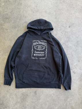 Vintage 2006 Jack Daniel's Old No. 7 Tennessee Whiskey Logo Hoodie Size Large